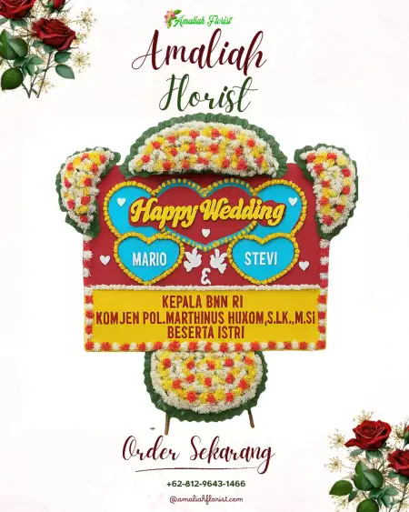 Papan Bunga Pernikahan Tonjongsari